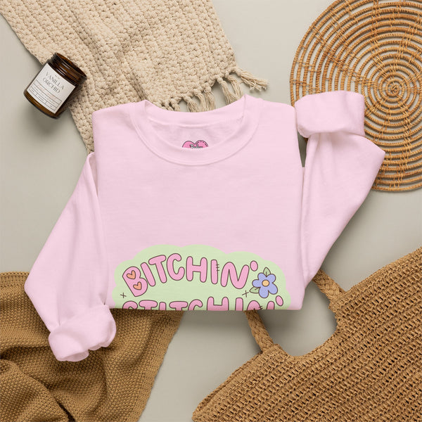 Bitchin' Stitchin' Crew Neck Sweatshirt