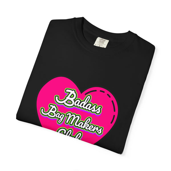 Badass Bag Makers Club Bright Pink Heart T-Shirt