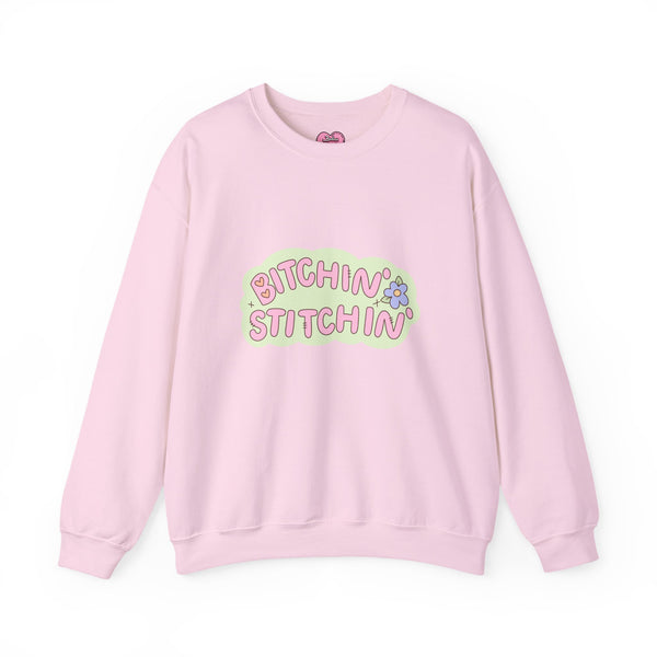 Bitchin' Stitchin' Crew Neck Sweatshirt