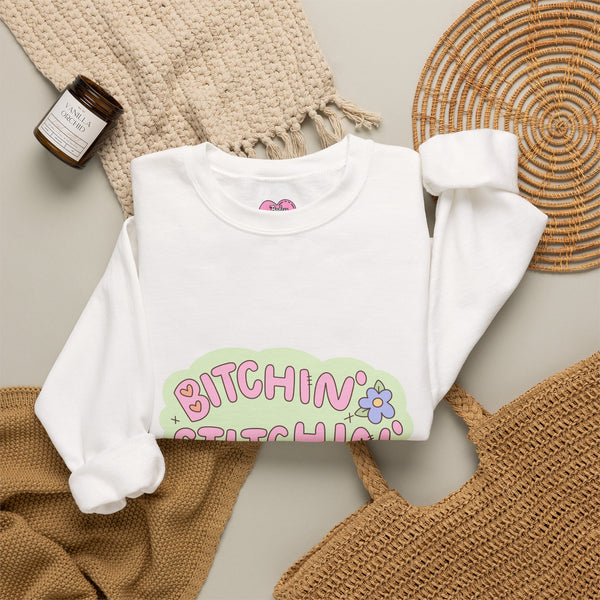 Bitchin' Stitchin' Crew Neck Sweatshirt
