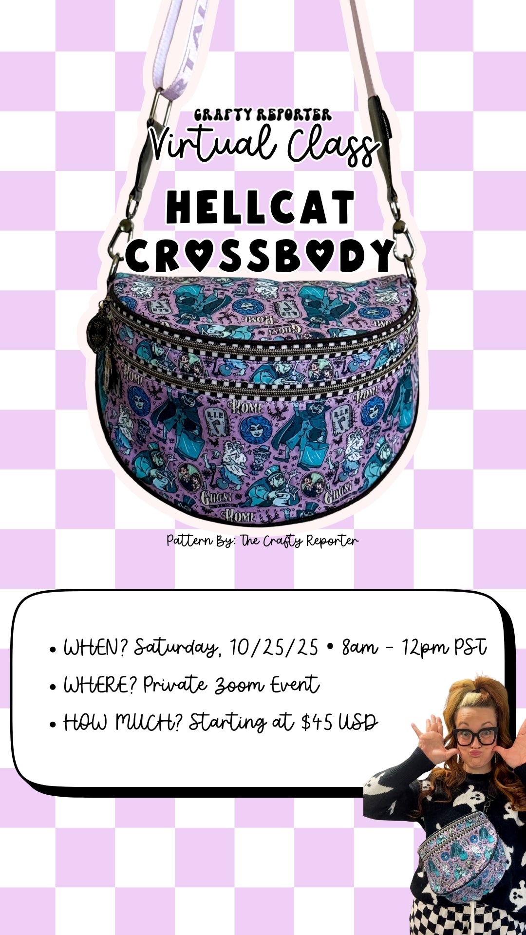 October Virtual Class Registration: Hellcat Crossbody (Pattern Included — Early Release Perks!)