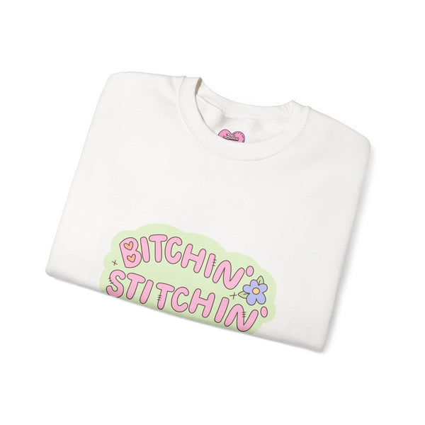 Bitchin' Stitchin' Crew Neck Sweatshirt