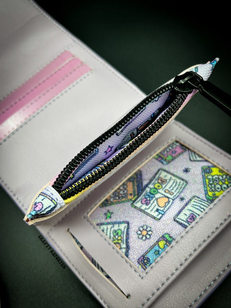 Mini Pastel Bookish Wallet Wristlet