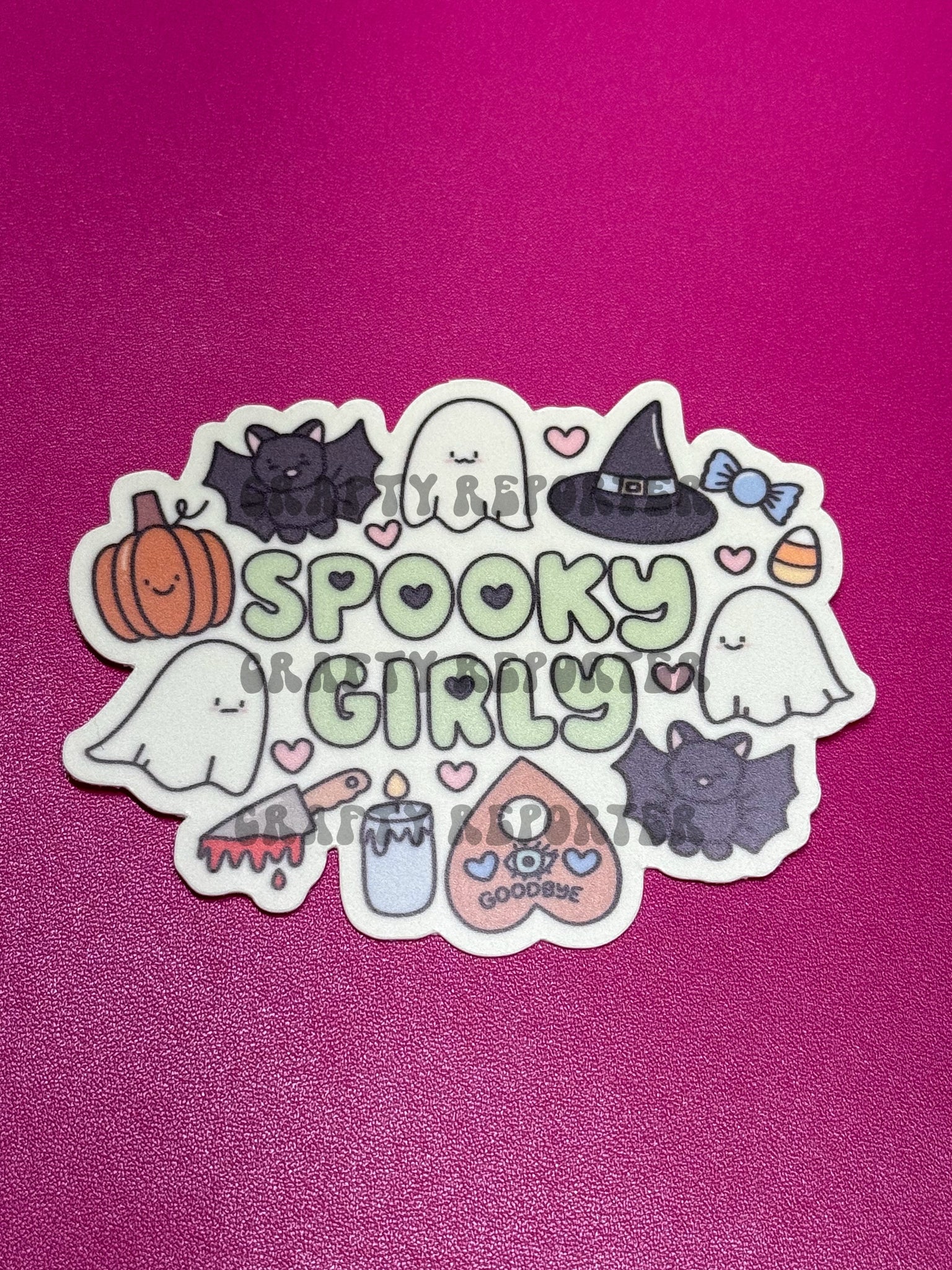 GITD Spooky Girly Sticker