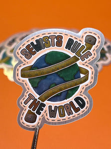 Limited Edition “Sewists Rule The World” Metallic Sticker