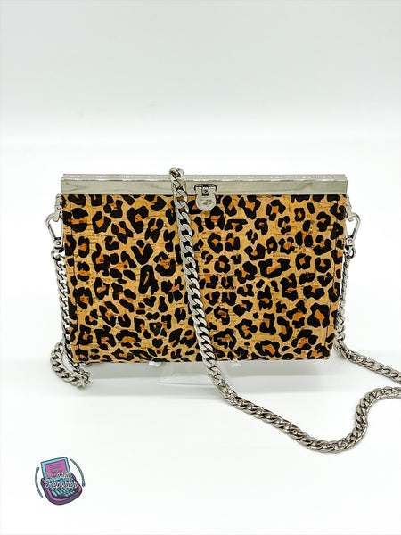 Cork Leopard Clutch Wallet