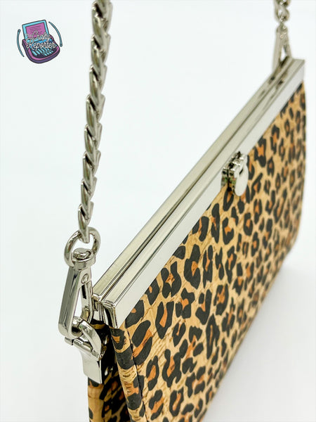 Cork Leopard Clutch Wallet